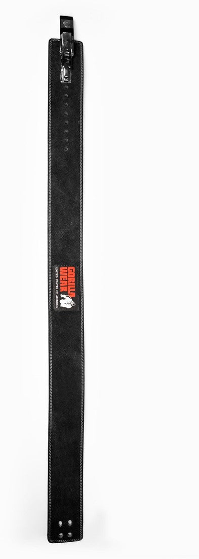 Gorilla Wear 4 Inch Leather Lever Belt - Noir