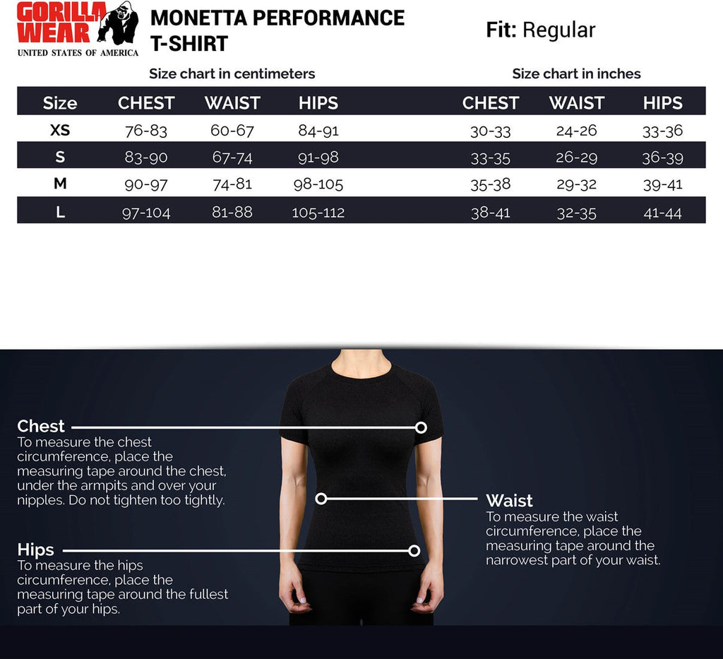 Gorilla Wear Monetta Performance T-Shirt - Zalmroze