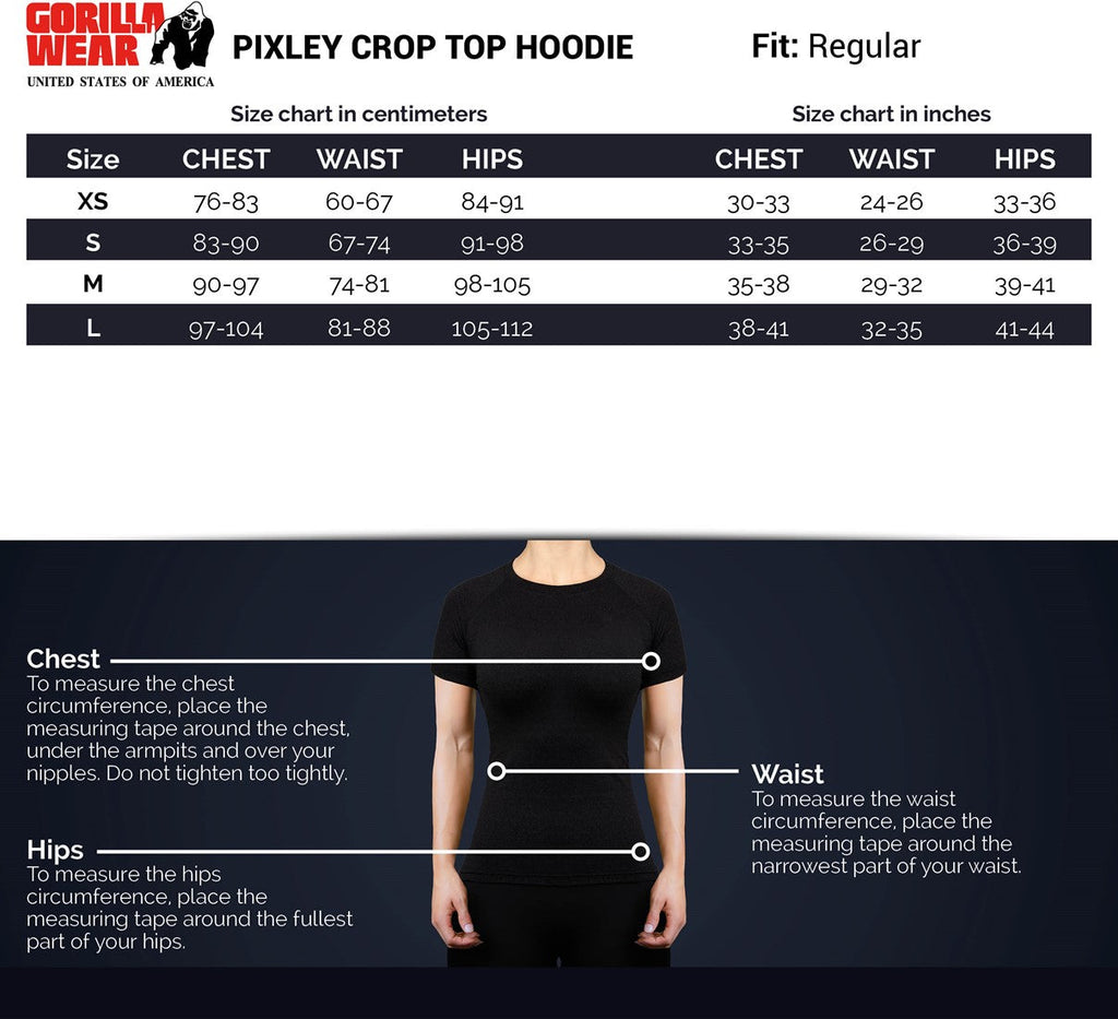Gorilla Wear Pixley Crop Top Hoodie - Grijs
