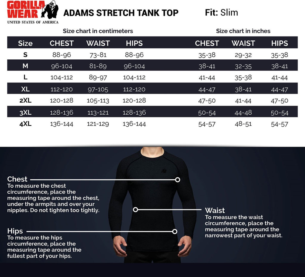 Gorilla Wear Adams Stretch Tank Top - Zwart