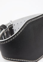 Gorilla Wear 6 Inch Padded Leather Lifting Belt - Noir/Noir