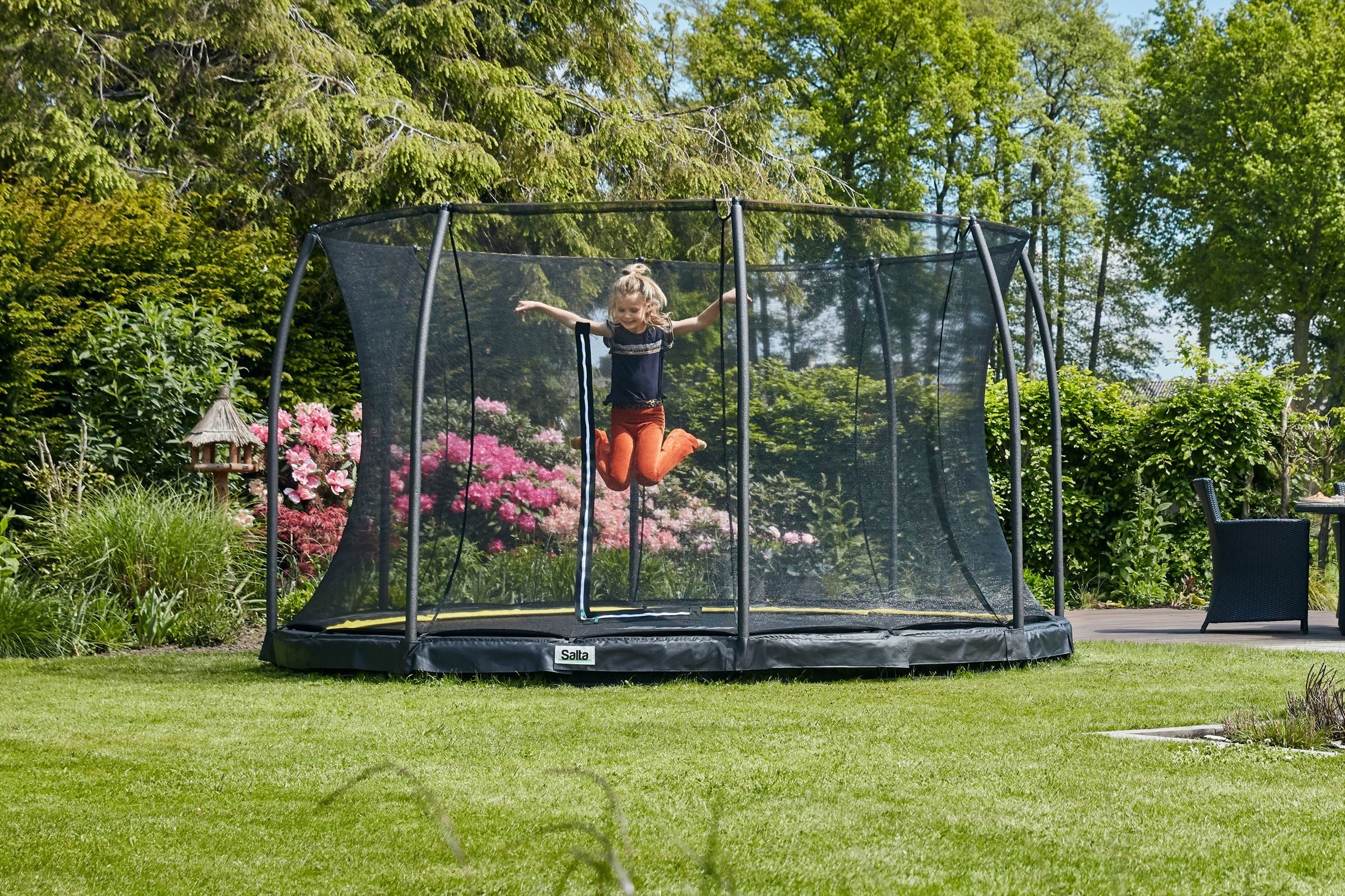 Salta Comfort Edition Ground Trampoline met Veiligheidsnet - 213 cm - Zwart