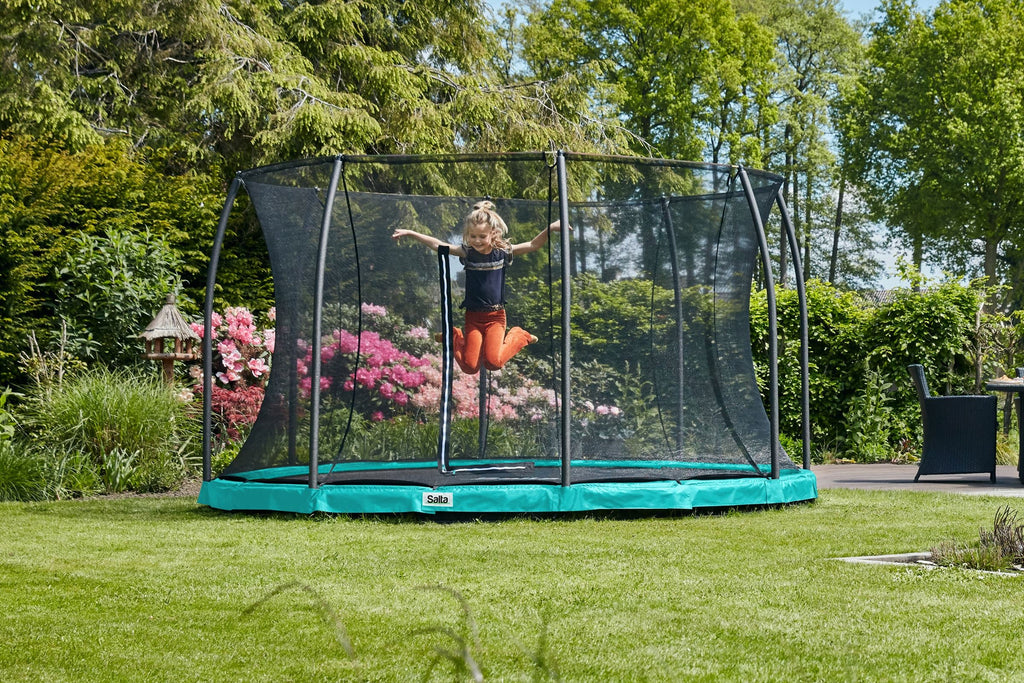 Salta Comfort Edition Ground Trampoline met Veiligheidsnet - 251 cm - Groen