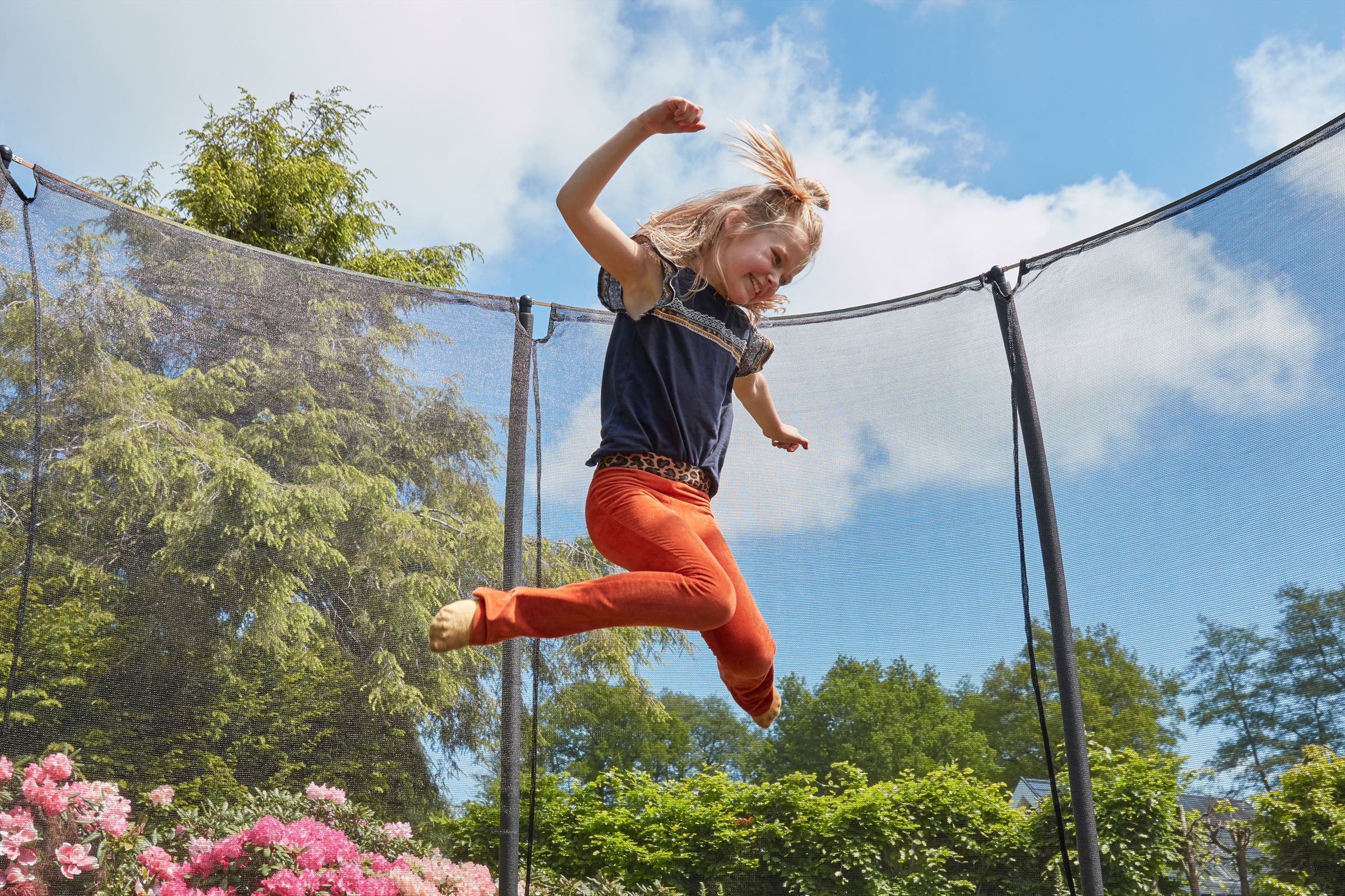 Salta Comfort Edition Ground Trampoline met Veiligheidsnet - 251 cm - Groen