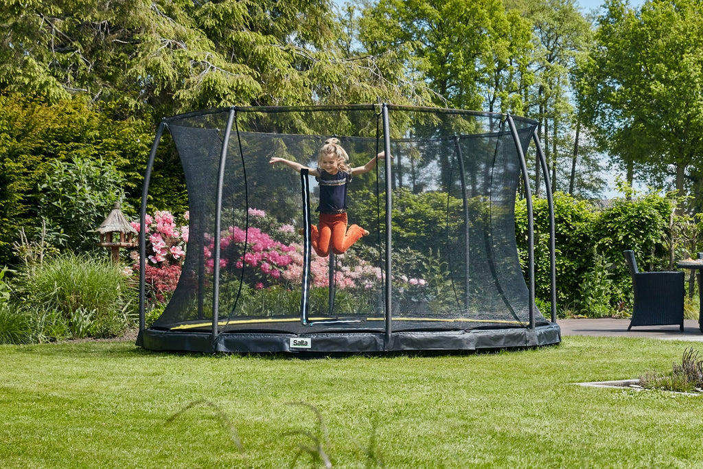 Salta Comfort Edition Ground Trampoline met Veiligheidsnet - 396 cm - Zwart