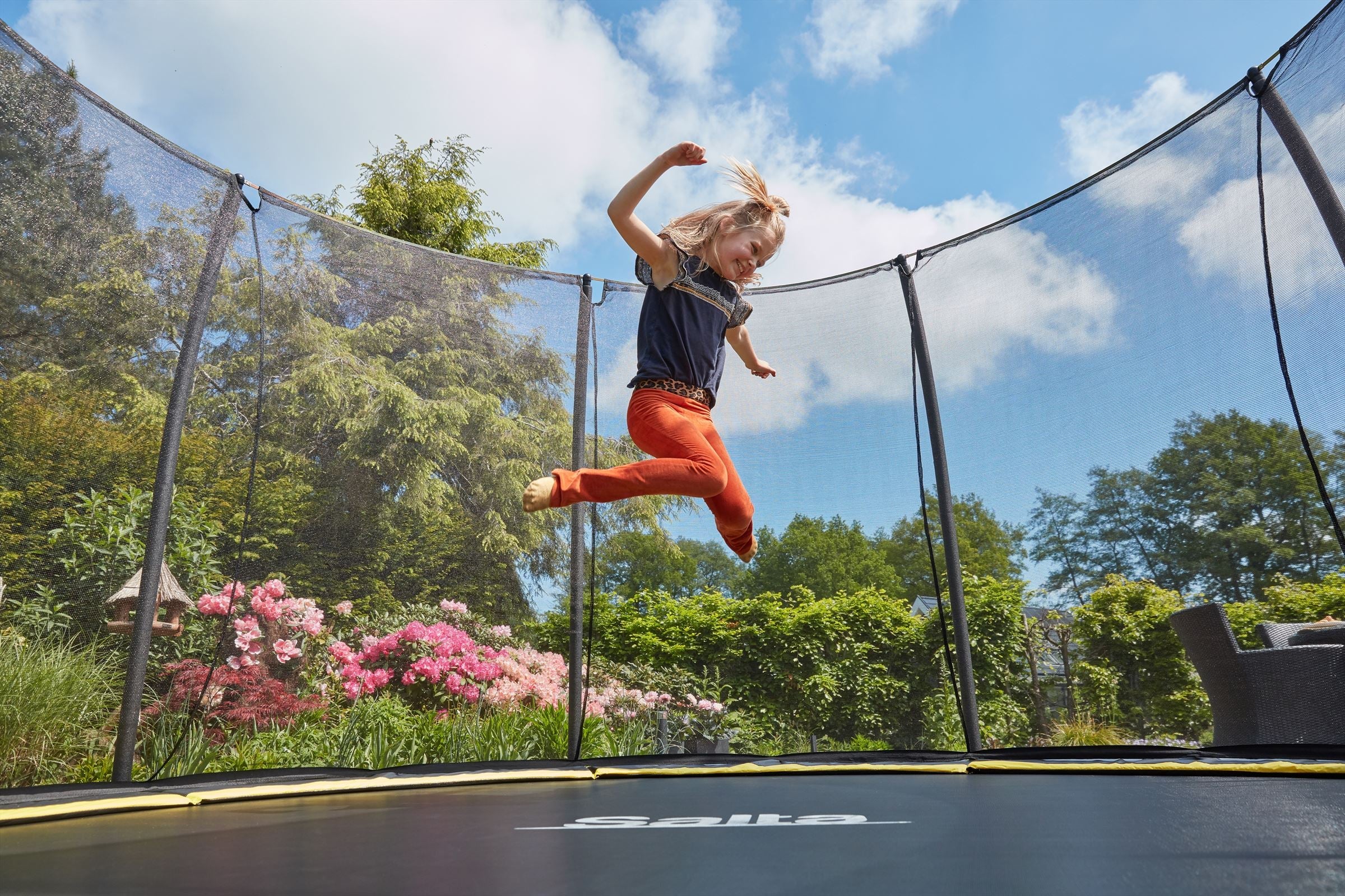 Salta Comfort Edition Ground Trampoline met Veiligheidsnet - 396 cm - Zwart