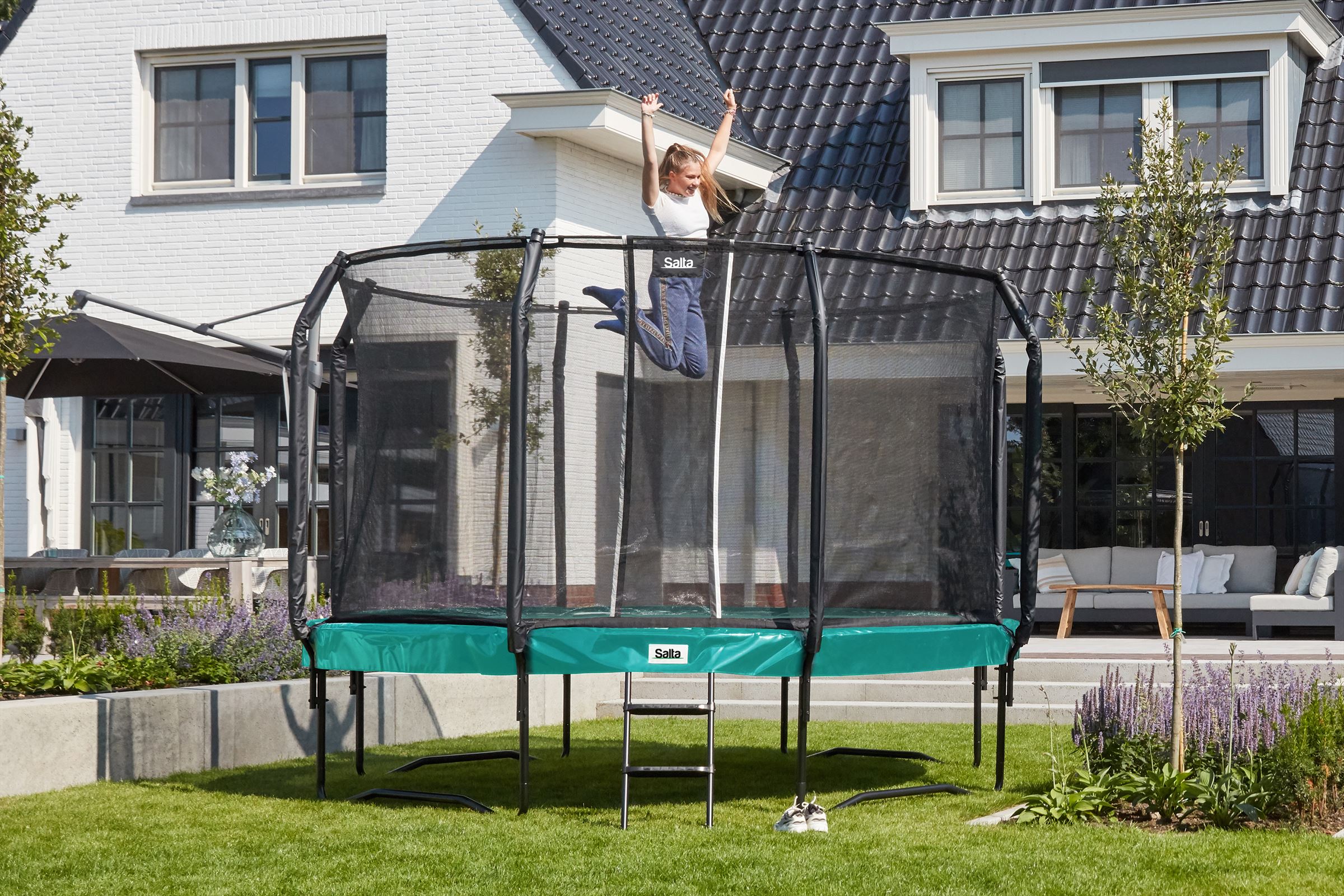 Salta First Class Trampoline met Veiligheidsnet - 366 cm - Groen