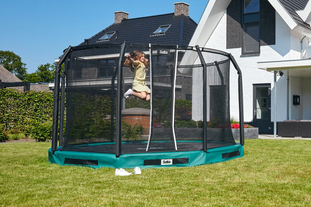 Salta Premium Ground Trampoline met Veiligheidsnet - 366 cm - Groen