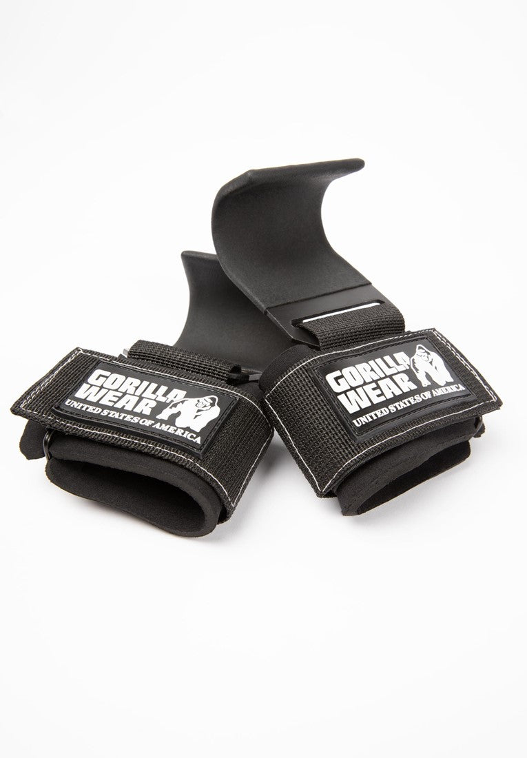 Gorilla Wear Weight Lifting Hooks - Noir/Blanc