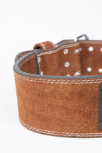 Gorilla Wear 4 Inch Leather Lifting Belt - Marron