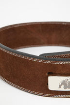 Gorilla Wear 4 Inch Leather Lever Belt - Marron