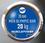 Muscle Power Barre d'haltères olympique 218 cm - Haute performance