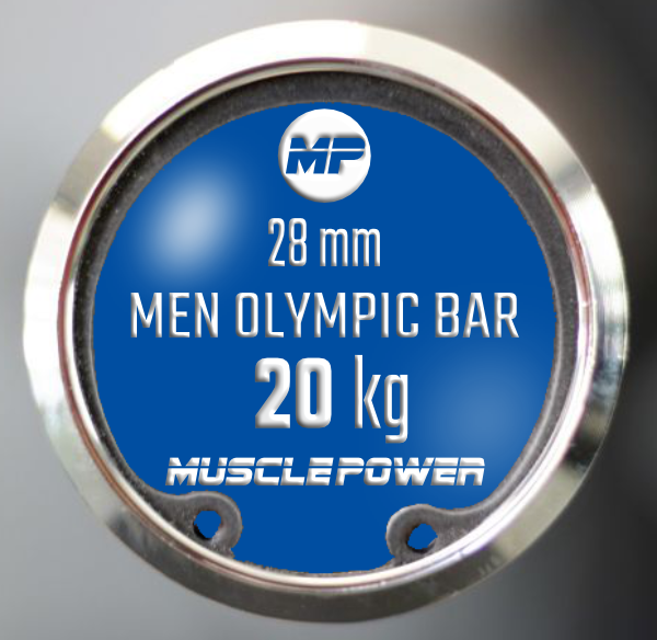 Muscle Power Barre d'haltères olympique 218 cm - Haute performance