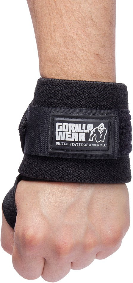Gorilla Wear Basic Wrist Wraps - Zwart/Grijs
