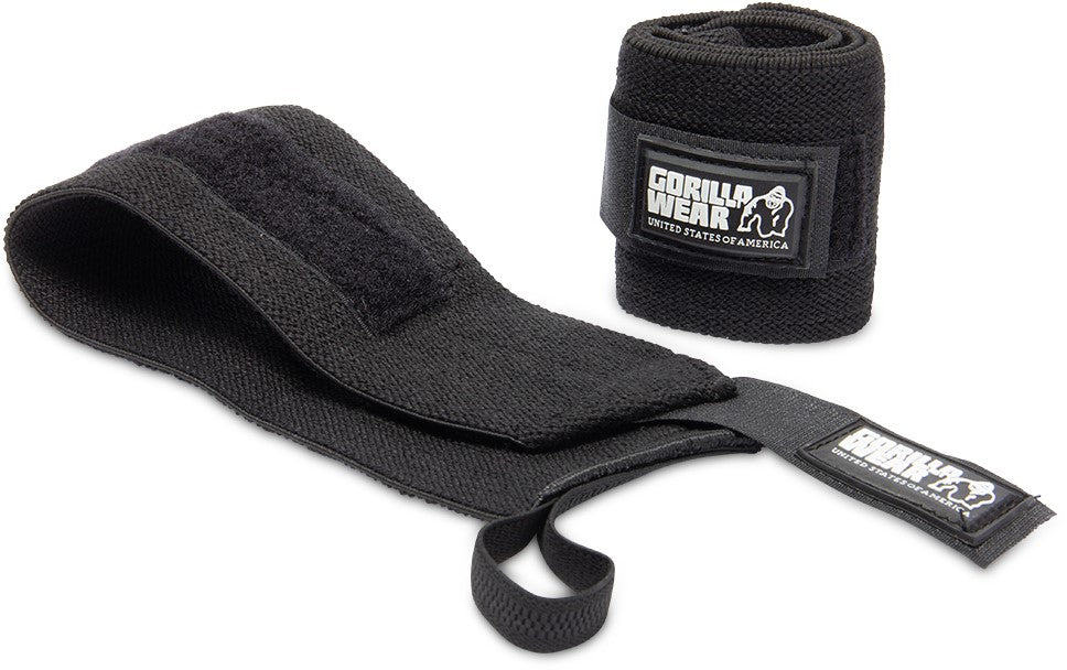 Gorilla Wear Basic Wrist Wraps - Zwart/Grijs