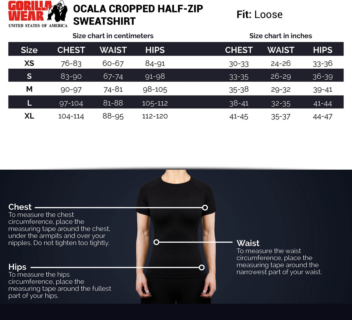 Gorilla Wear Ocala Cropped Half-Zip Sweatshirt - Grijs