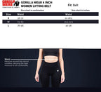 Gorilla Wear Halterriem - 4 Inch Dames Lifting Belt - Zwart/Wit
