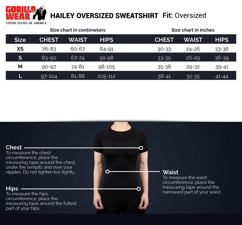 Gorilla Wear Hailey Oversized Sweatshirt - Zwart