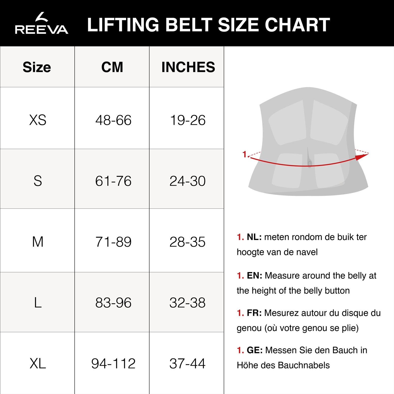 Reeva Ceinture de Fitness en Cuir Noir