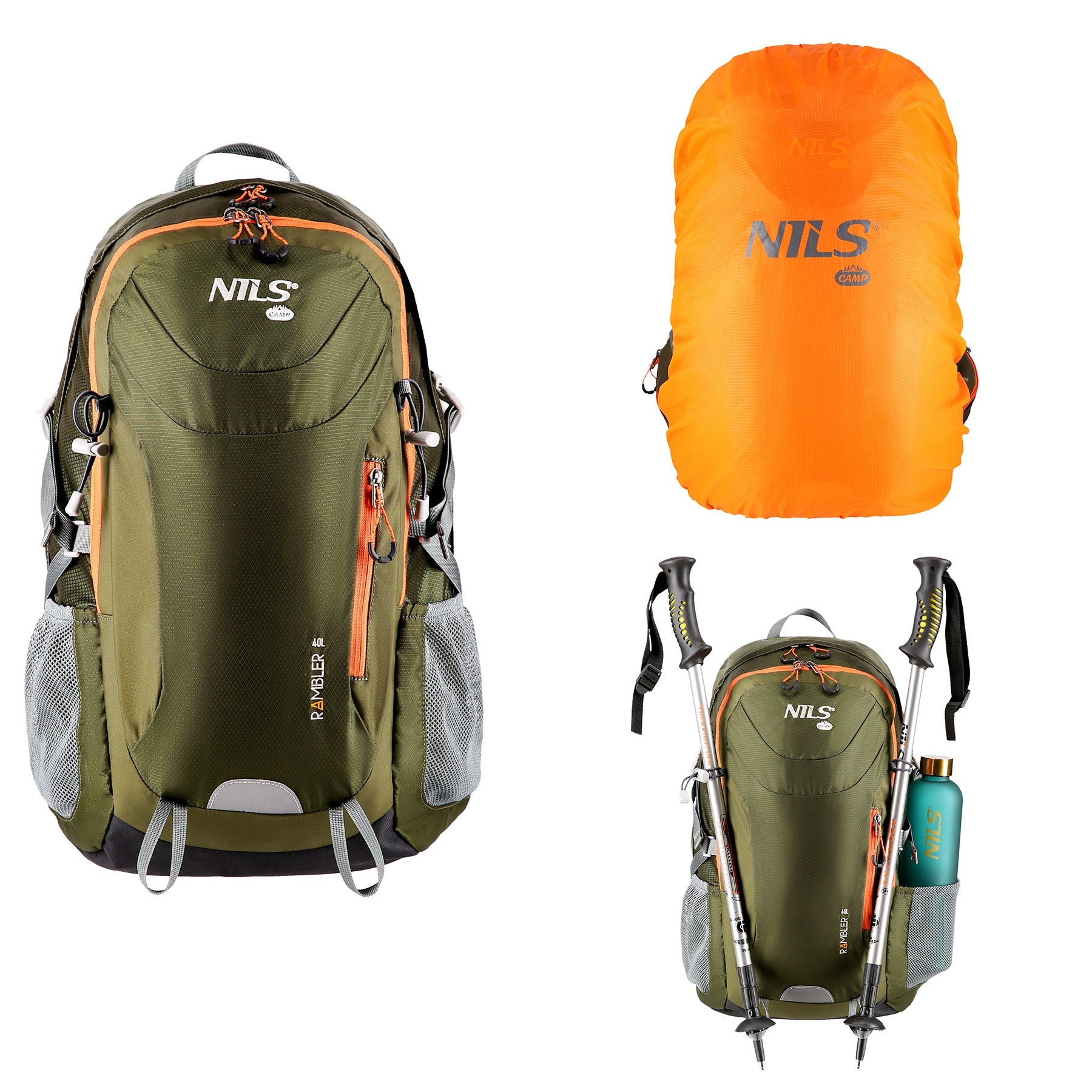 NILS Camp Rambler Rugzak - Groen - 40L