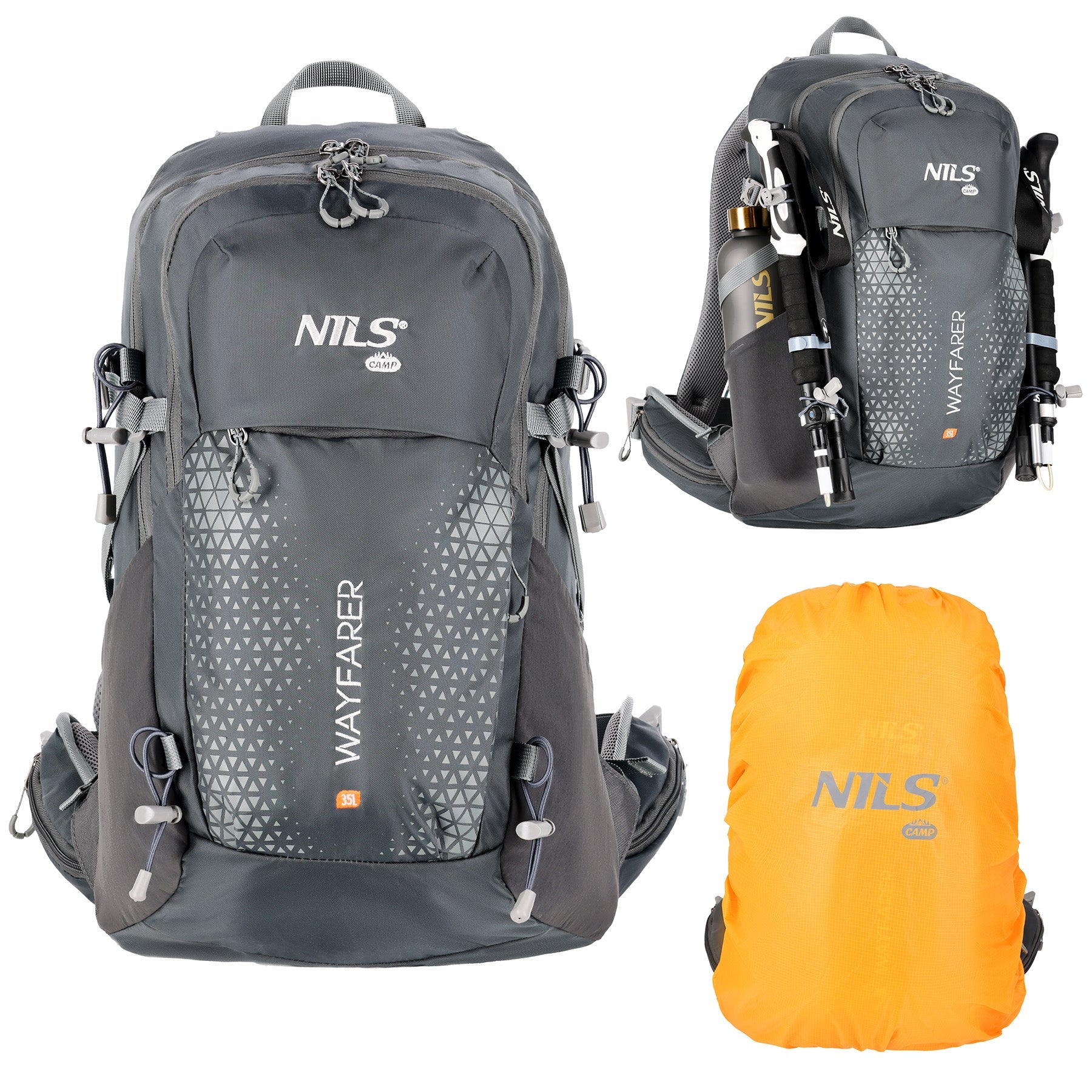 NILS Camp Wayfarer Rugzak - Grijs - 35L