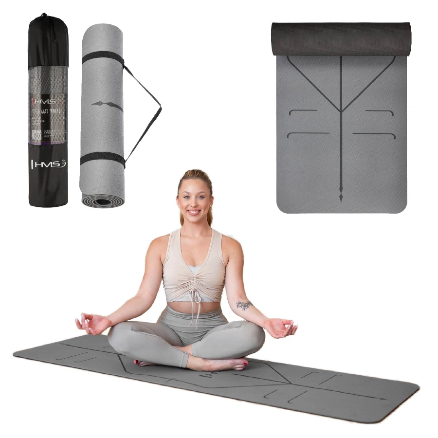 HMS Yoga Mat - Grijs - 12 mm