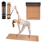 HMS Yoga Mat Kurk - Bruin - 6 mm