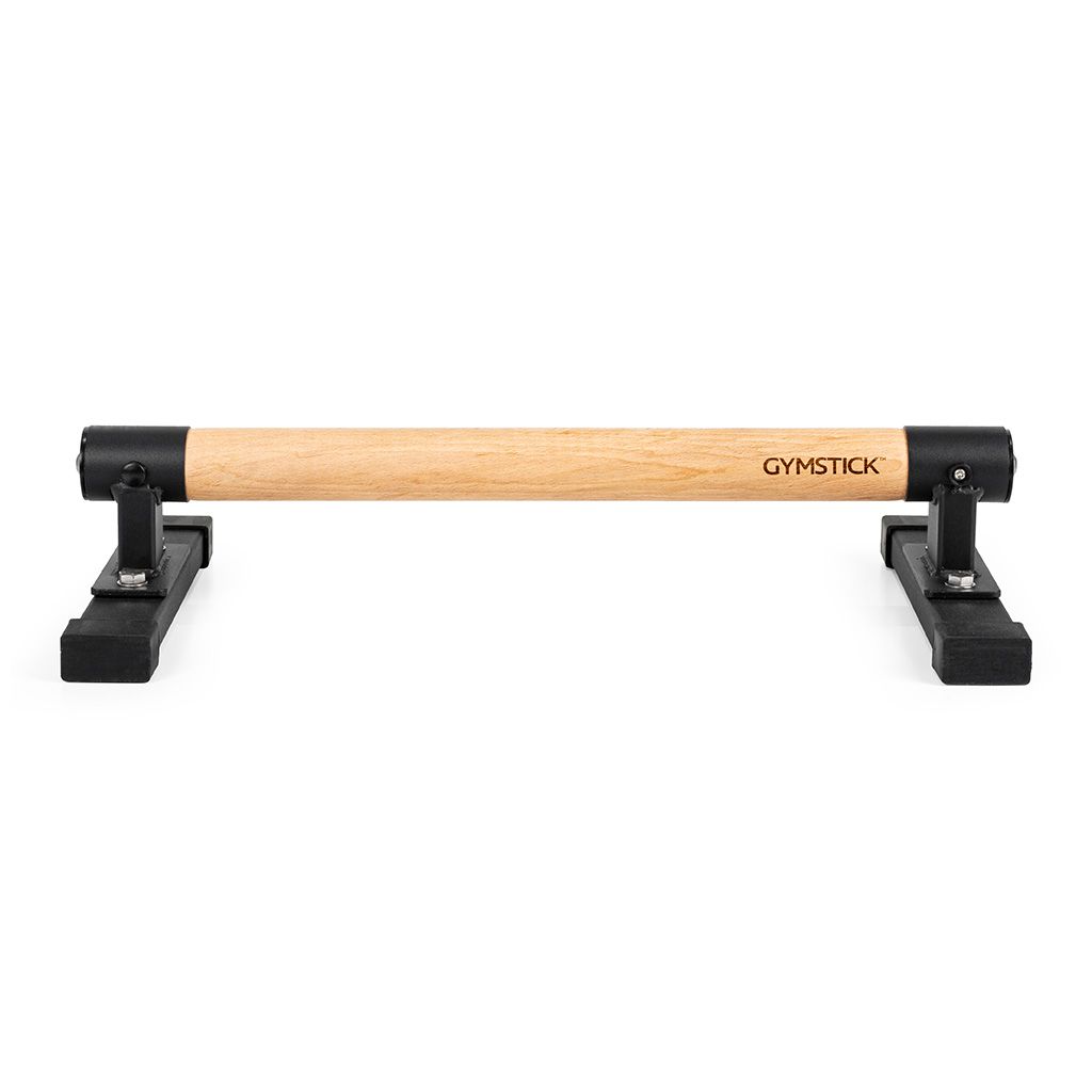 Gymstick Premium Parallettes - Supports de pompes - Bois/Noir