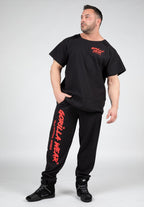 Gorilla Wear Augustine Old School Work out Top - Zwart/Rood