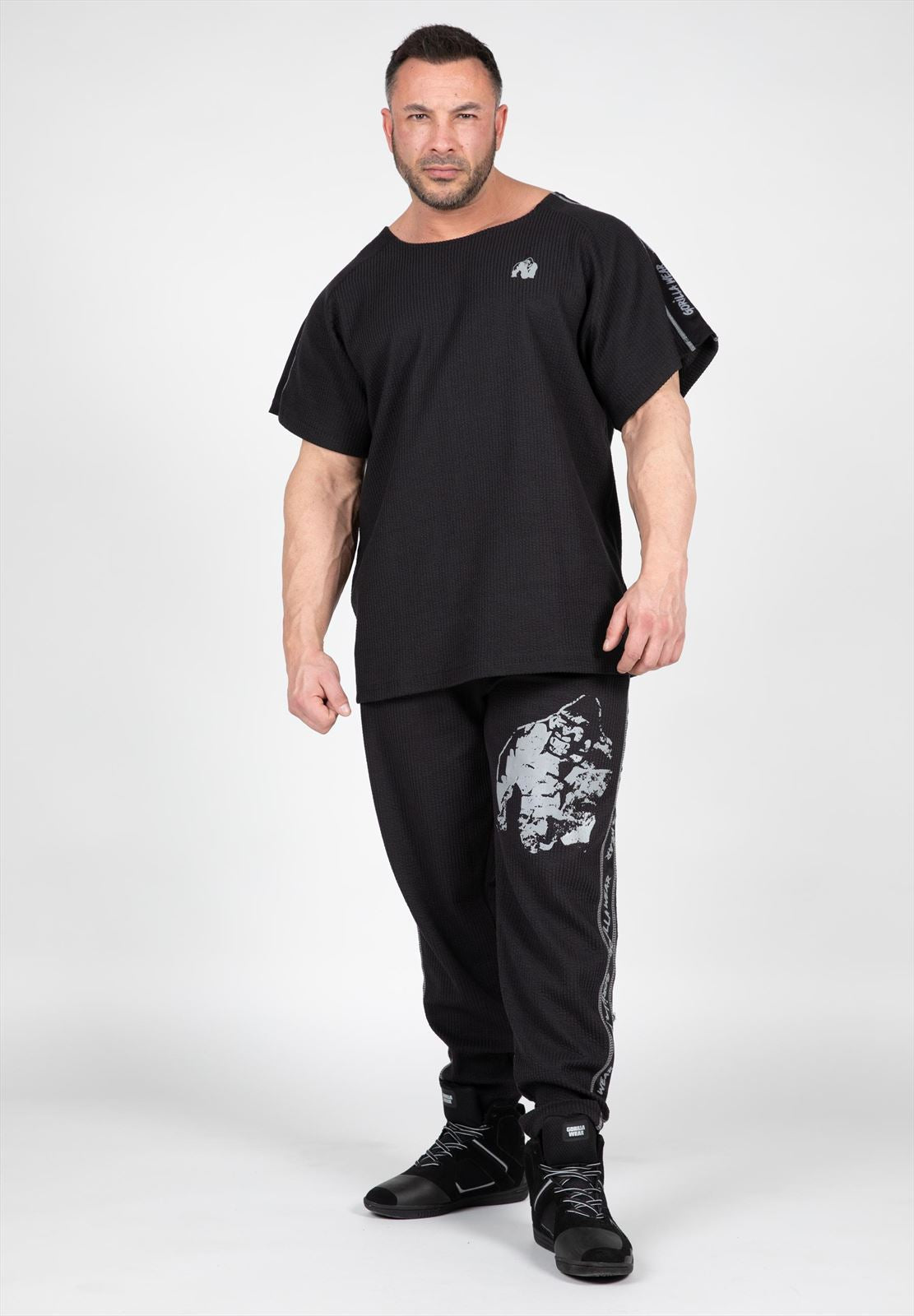 Gorilla Wear Buffalo Old School Workout Top - Noir/Gris