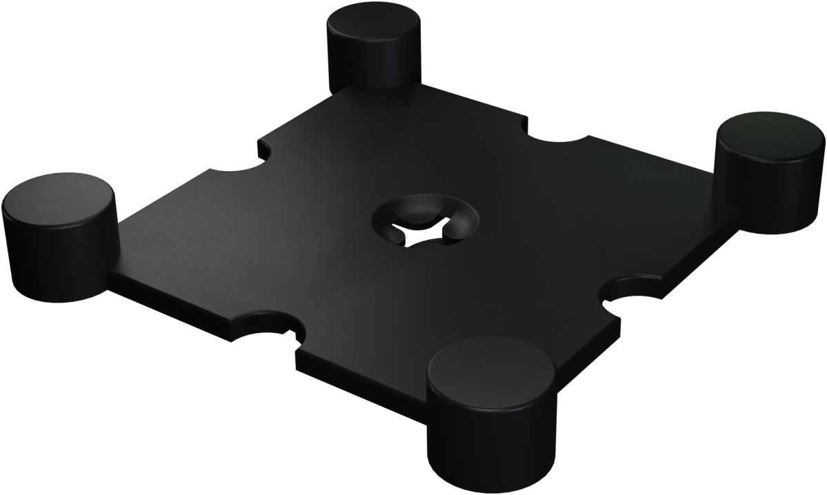 Flow Fitness Hoekprofiel Rubberen Tegel - 20 x 20 x 2 cm