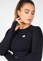 Gorilla Wear Hilton Seamless Cropped Long Sleeve - Zwart