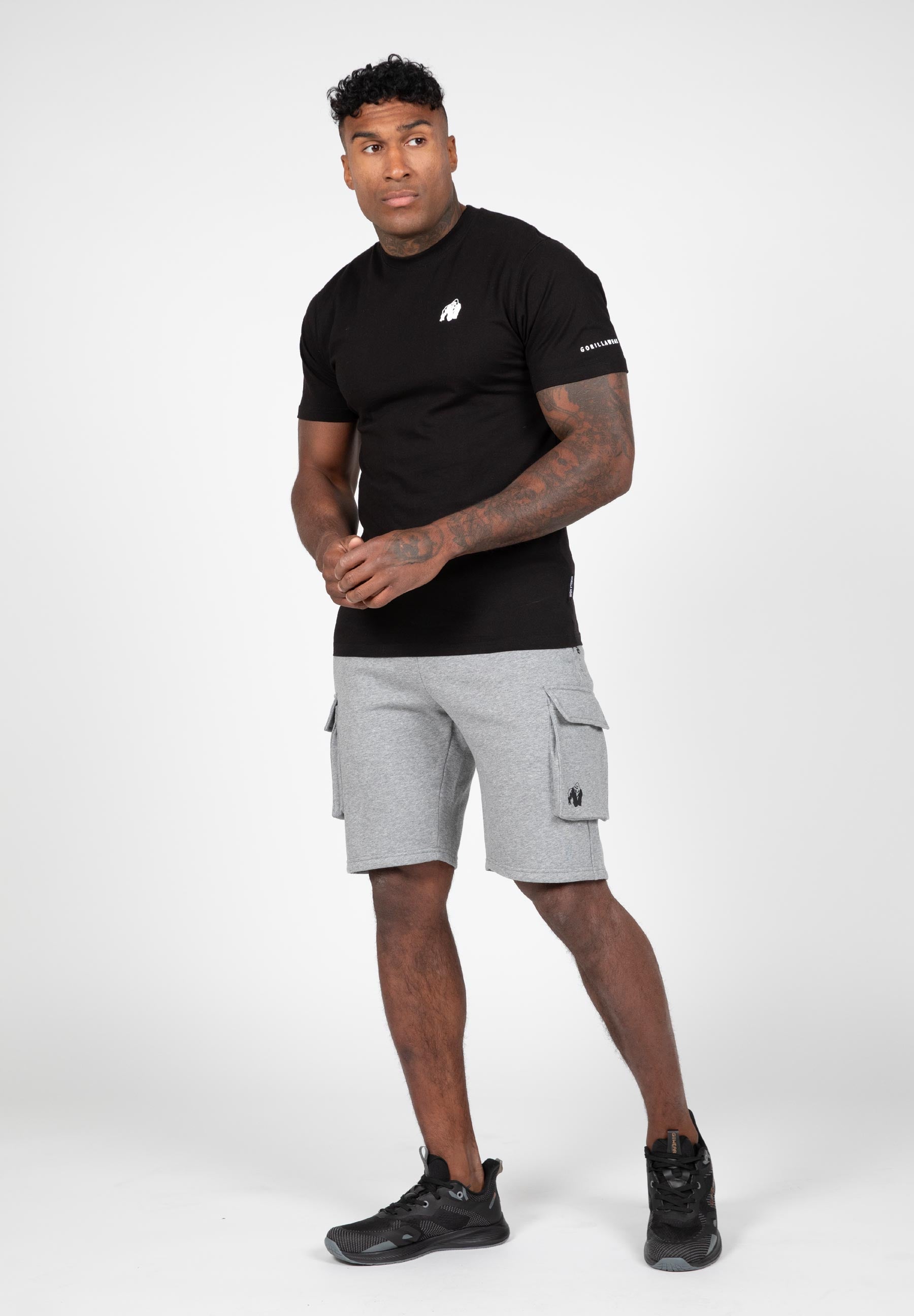 Gorilla Wear Hudson Cargo Short de Survêtement - Gris m&eacute;lang&eacute;