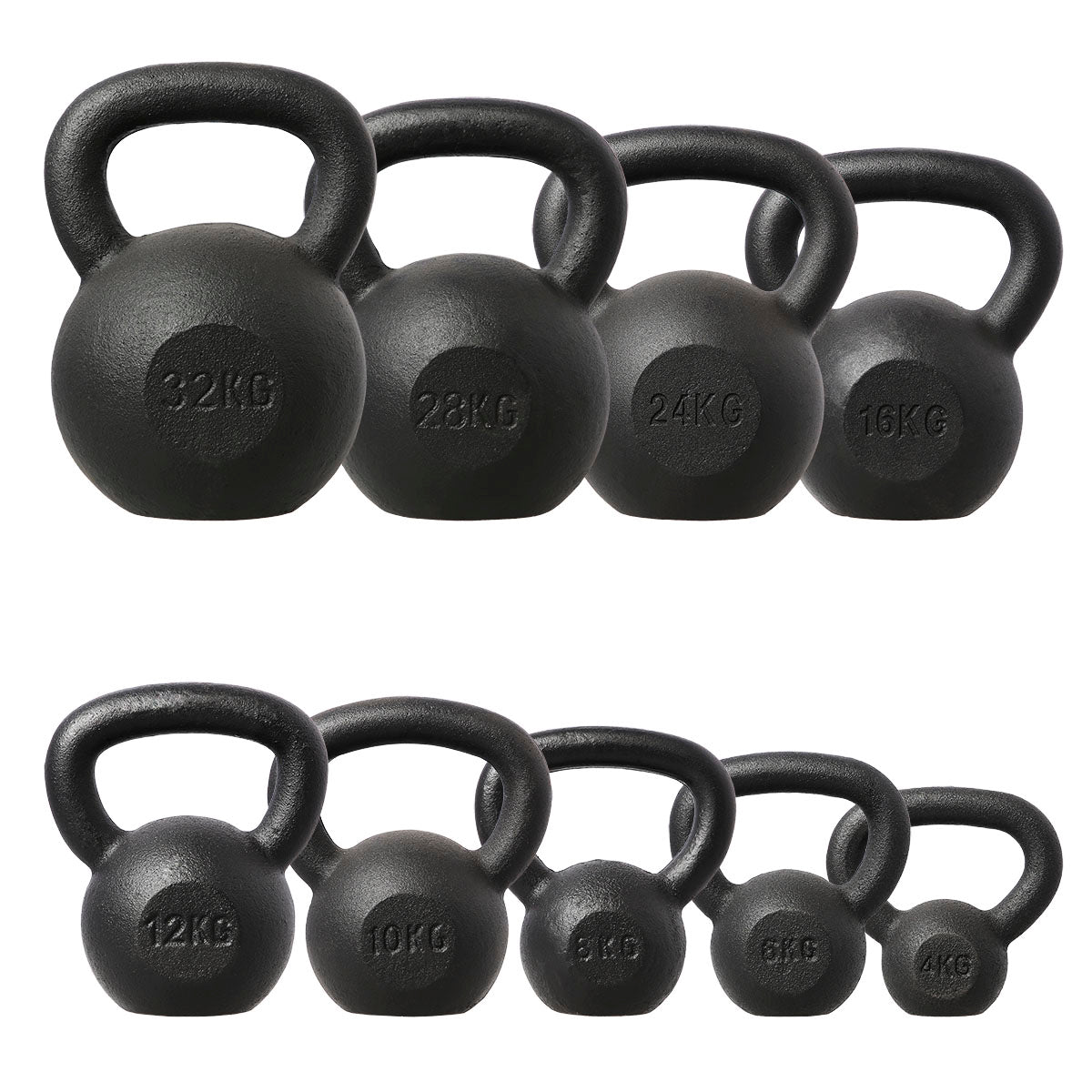 HMS Kettlebell - Gietijzer - 24 kg - Zwart