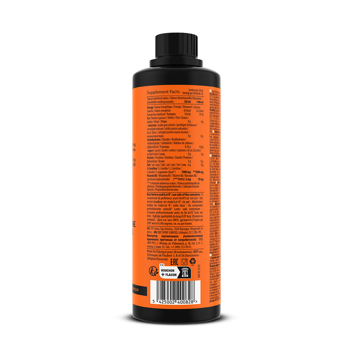 QNT L-Carnitine Liquide - 500 ml - Framboise