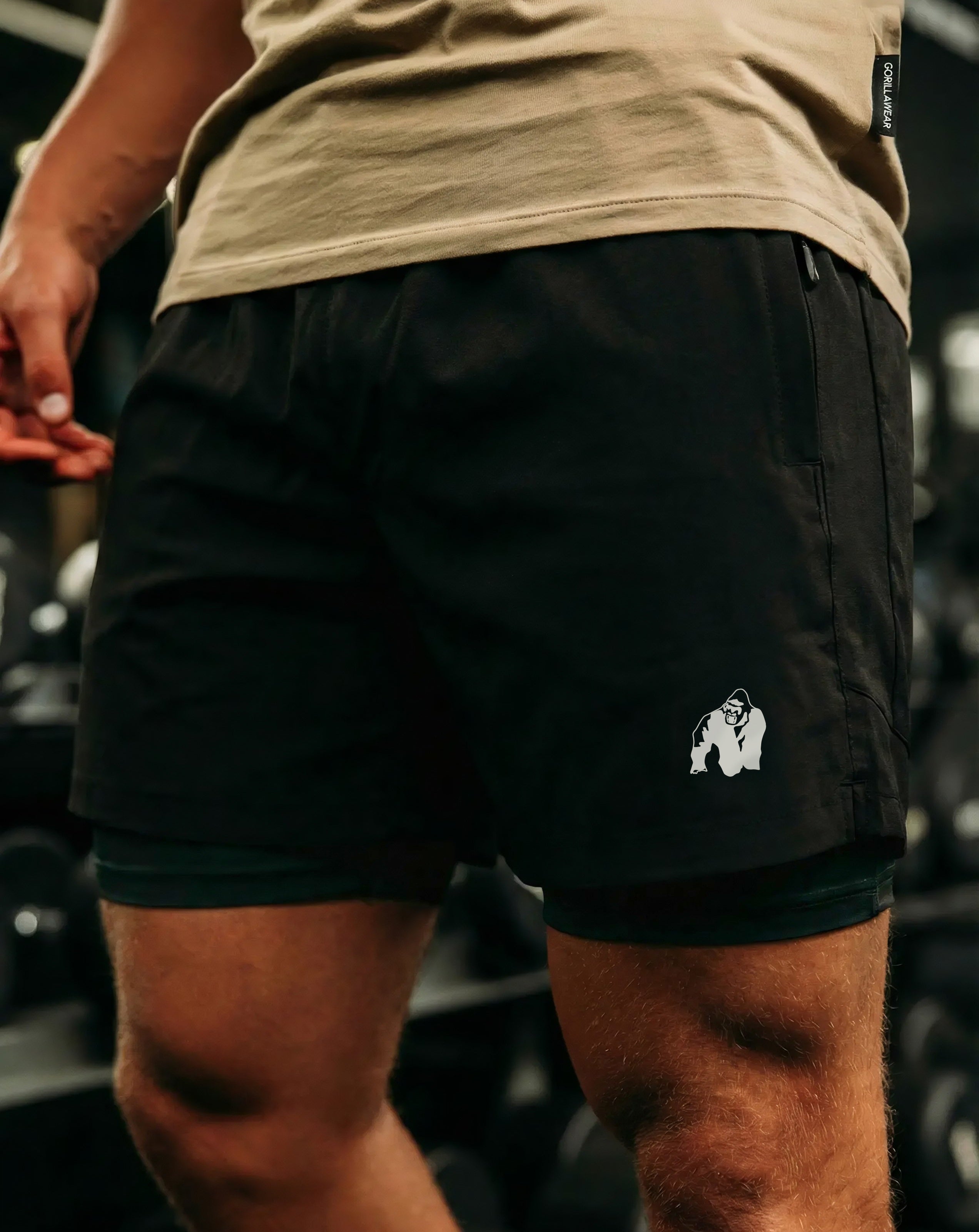 Gorilla Wear Lowell 2-In-1 Shorts - Noir