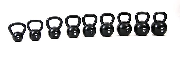 Muscle Power Gietijzeren Kettlebell - Zwart - 36 kg