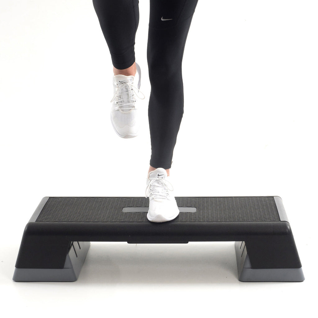 Muscle Power Step aérobie réglable - Monobloc XXL - Noir/Gris