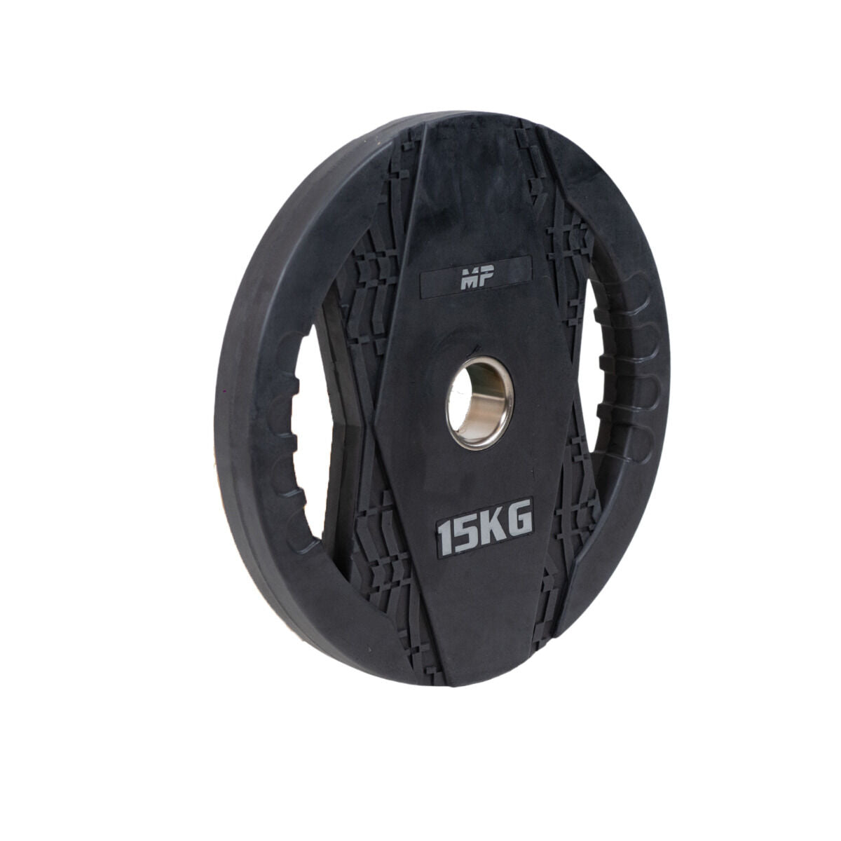 Muscle Power Olympische Halterschijf met Handgrepen - Rubber - 15 kg