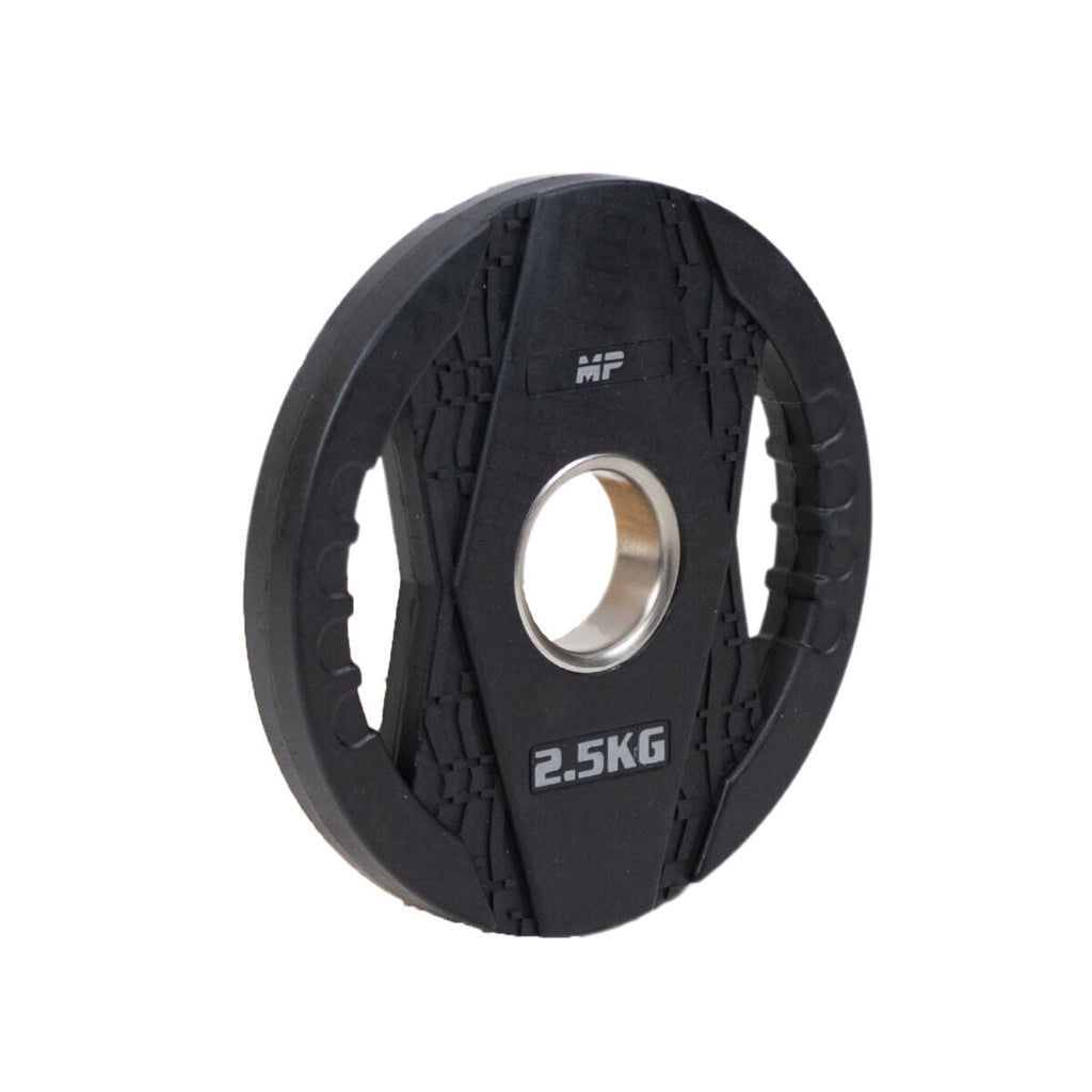 Muscle Power Olympische Halterschijf met Handgrepen - Rubber - 2,5 kg