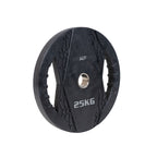 Muscle Power Olympische Halterschijf met Handgrepen - Rubber - 25 kg
