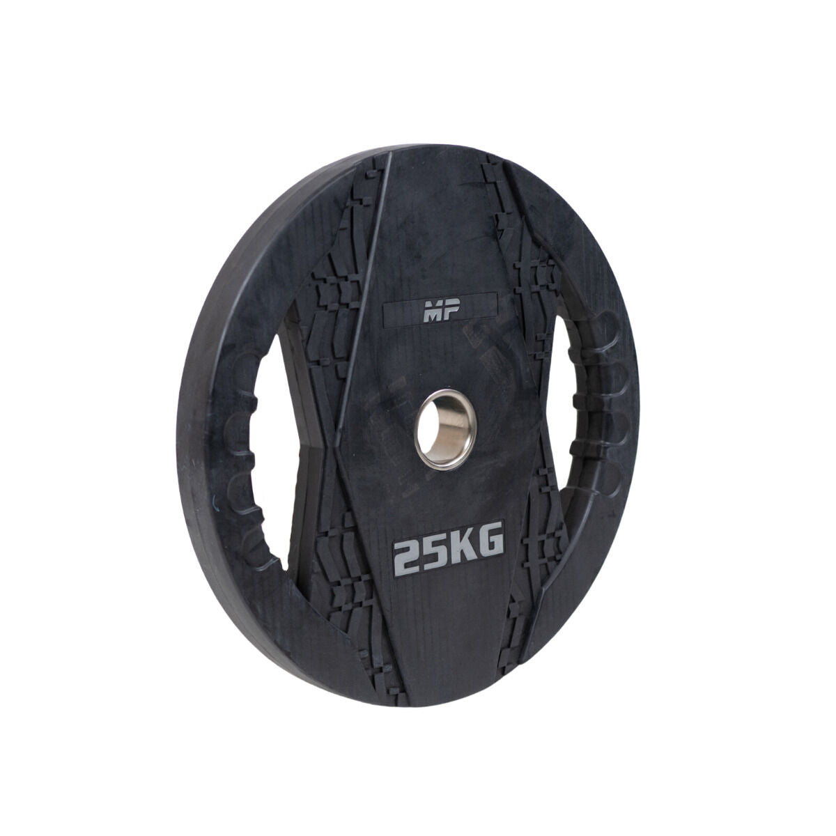 Muscle Power Olympische Halterschijf met Handgrepen - Rubber - 25 kg