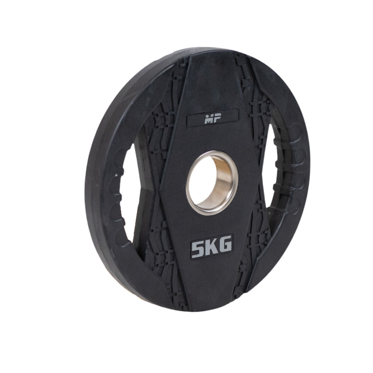 Muscle Power Olympische Halterschijf met Handgrepen - Rubber - 5 kg