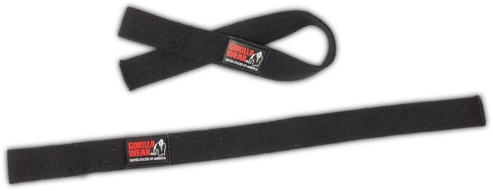 Gorilla Wear Non-Padded Lifting Straps - Noir