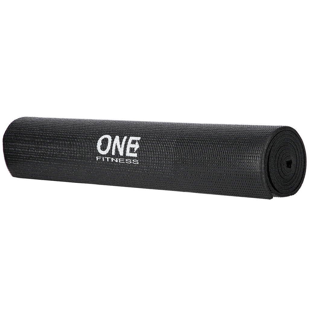 One Fitness Yoga Mat - Zwart - 6 mm