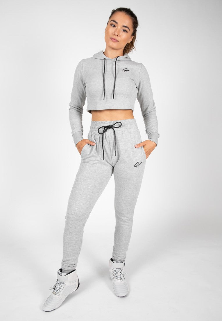Gorilla Wear Pixley Crop Top Hoodie - Grijs