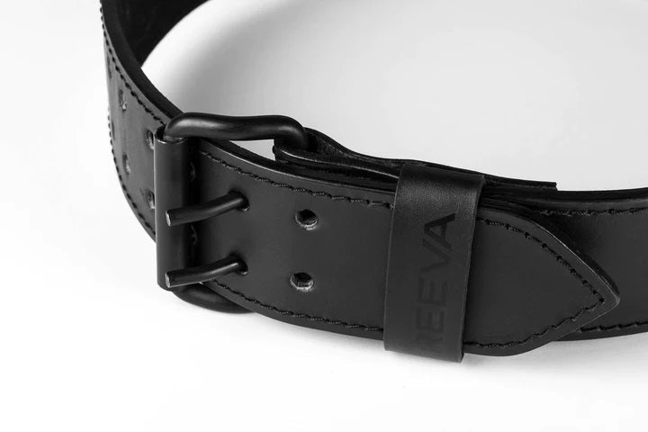 Reeva Ceinture de Fitness en Cuir Noir
