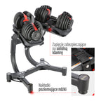 HMS Set de Haltères Réglables avec rack de Rangement - 2 x 23,8 kg