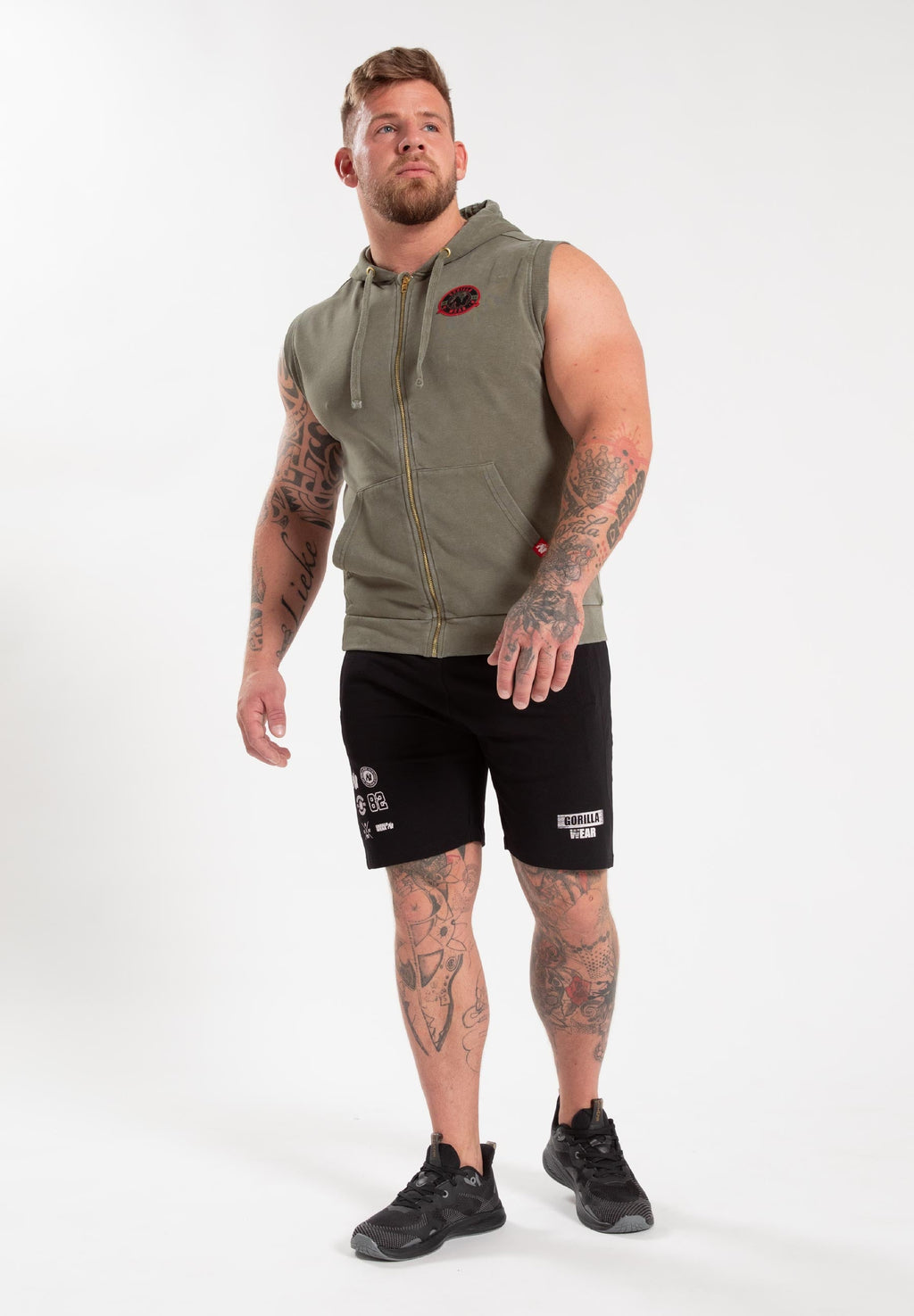 Gorilla Wear Silverdale Sweat à Capuche Sans Manche - Vert Armée