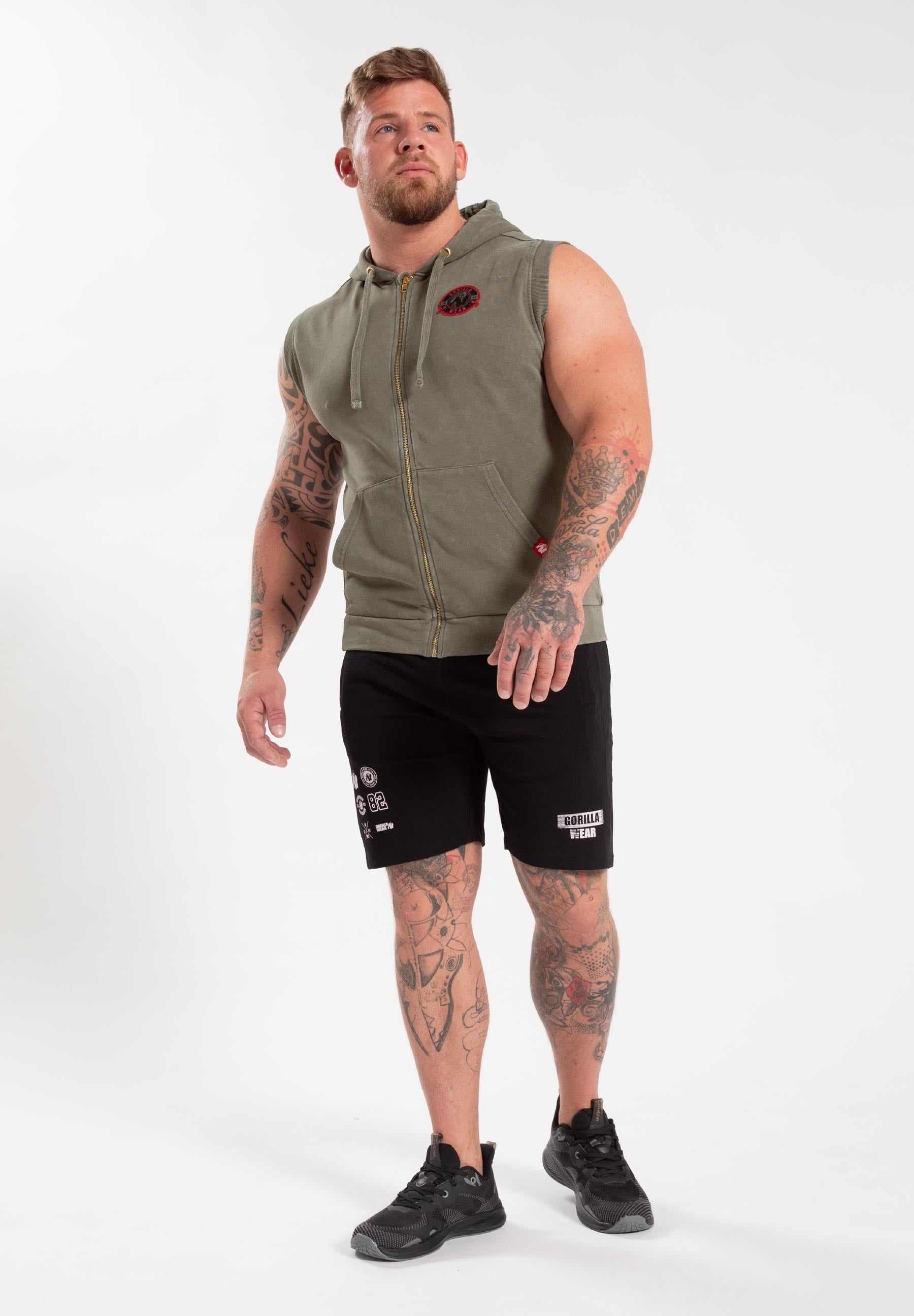 Gorilla Wear Silverdale Sweat à Capuche Sans Manche - Vert Armée